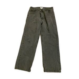 Forever 21 Womens Solid Black High Rise Wide Leg Jeans Denim 29